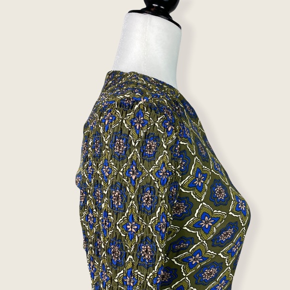 NWT Spencer + Shaw Olive Green/Royal Blue Dress XS - Picture 5 of 16